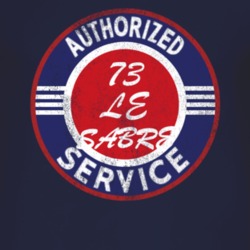 Authorized Service 1973 BUICK LE SABRE Distressed Look Dark T Shirt