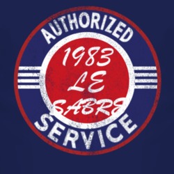Authorized Service 1983 BUICK LE SABRE Distressed Look Dark T Shirt