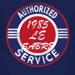 Authorized Service 1985 BUICK LE SABRE Distressed Look Dark T Shirt