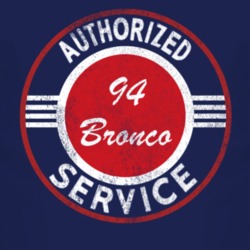 Authorized Service 1994 Bronco Distressed Look Dark T Shirt