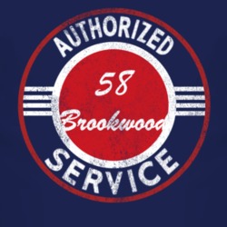 Authorized Service 1958 Chevy Brookwood Distressed Look Dark T Shirt