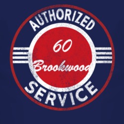 Authorized Service 1960 Chevy Brookwood Distressed Look Dark T Shirt