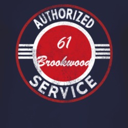 Authorized Service 1961 Chevy Brookwood Distressed Look Dark T Shirt
