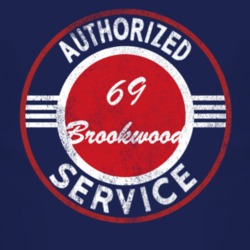 Authorized Service 1969 Chevy Brookwood Distressed Look Dark T Shirt