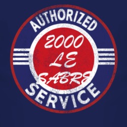 Authorized Service 2000 BUICK LE SABRE Distressed Look Dark T Shirt