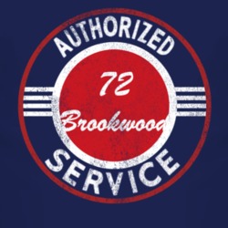 Authorized Service 1972 Chevy Brookwood Distressed Look Dark T Shirt