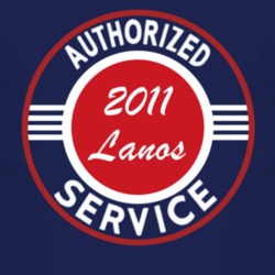 Authorized Service 2011 Chevy Lanos Dark T Shirt