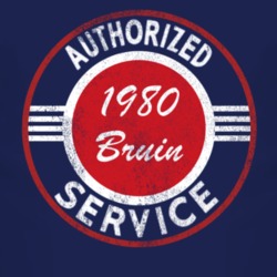 Authorized Service 1980 Chevy Bruin Distressed Look Dark T Shirt