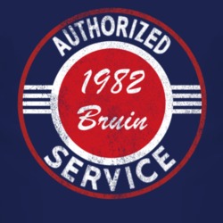 Authorized Service 1982 Chevy Bruin Distressed Look Dark T Shirt