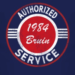 Authorized Service 1984 Chevy Bruin Distressed Look Dark T Shirt