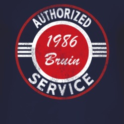 Authorized Service 1986 Chevy Bruin Distressed Look Dark T Shirt