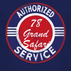 Authorized Service 1978 Pontiac Grand Safari Distressed Look Dark T Sh