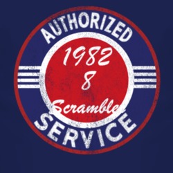 Authorized Service 1982 CJ 8 Scrambler Distressed Look Dark T Shirt