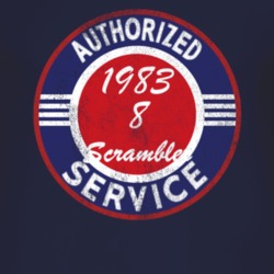 Authorized Service 1983 CJ 8 Scrambler Distressed Look Dark T Shirt