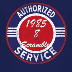 Authorized Service 1985 CJ 8 Scrambler Distressed Look Dark T Shirt
