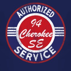 Authorized Service 1994 Grand Cherokee SE Distressed Look Dark T Shirt
