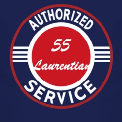 Authorized Service 1955 Pontiac Laurentian Dark T Shirt