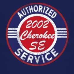 Authorized Service 2002 Grand Cherokee SE Distressed Look Dark T Shirt