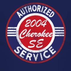 Authorized Service 2004 Grand Cherokee SE Distressed Look Dark T Shirt