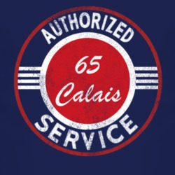 Authorized Service 1965 Cadillac Calais Distressed Look Dark T Shirt