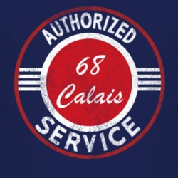 Authorized Service 1968 Cadillac Calais Distressed Look Dark T Shirt
