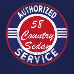 Authorized Service 1958 Country Sedan Distressed Look Dark T Shirt