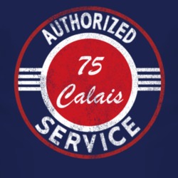 Authorized Service 1975 Cadillac Calais Distressed Look Dark T Shirt