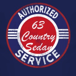 Authorized Service 1963 Country Sedan Distressed Look Dark T Shirt
