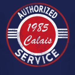 Authorized Service 1985 Oldsmobile Calais Distressed Look Dark T Shirt