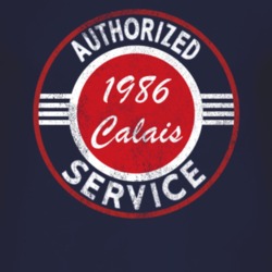 Authorized Service 1986 Oldsmobile Calais Distressed Look Dark T Shirt