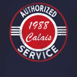 Authorized Service 1988 Oldsmobile Calais Distressed Look Dark T Shirt