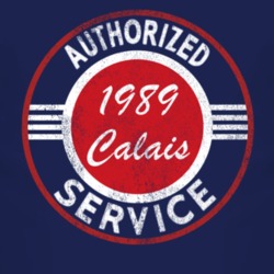 Authorized Service 1989 Oldsmobile Calais Distressed Look Dark T Shirt