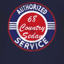 Authorized Service 1968 Country Sedan Distressed Look Dark T Shirt