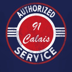 Authorized Service 1991 Oldsmobile Calais Distressed Look Dark T Shirt
