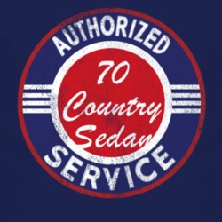 Authorized Service 1970 Country Sedan Distressed Look Dark T Shirt