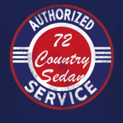 Authorized Service 1972 Country Sedan Distressed Look Dark T Shirt