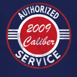 Authorized Service 2009 Dodge Caliber Distressed Look Dark T Shirt