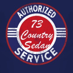 Authorized Service 1973 Country Sedan Distressed Look Dark T Shirt