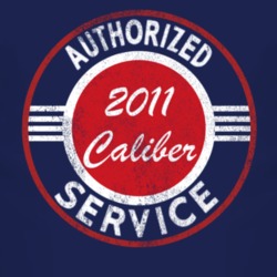 Authorized Service 2011 Dodge Caliber Distressed Look Dark T Shirt