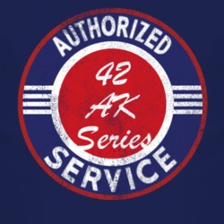 Authorized Service 1942 Chevy AK Series Distressed Look Dark T Shirt