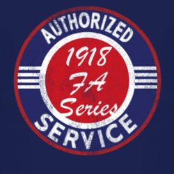 Authorized Service 1918 Chevy FA Series Distressed Look Dark T Shirt