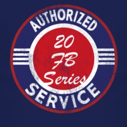 Authorized Service 1920 Chevy FB Series Distressed Look Dark T Shirt