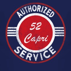 Authorized Service 1952 Lincoln Capri Distressed Look Dark T Shirt