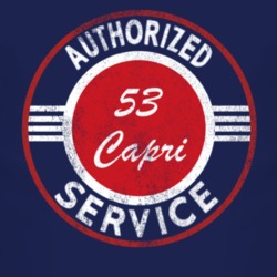 Authorized Service 1953 Lincoln Capri Distressed Look Dark T Shirt