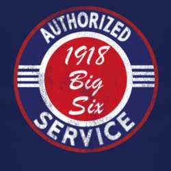 Authorized Service 1918 Studebaker Big Six Distressed Look Dark T Shir