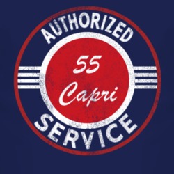 Authorized Service 1955 Lincoln Capri Distressed Look Dark T Shirt