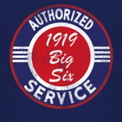 Authorized Service 1919 Studebaker Big Six Distressed Look Dark T Shir