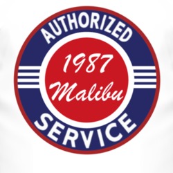 Authorized Service 1987 Chevy Malibu T Shirt