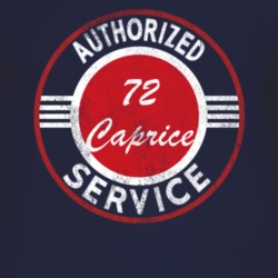 Authorized Service 1972 Chevy Caprice Distressed Look Dark T Shirt