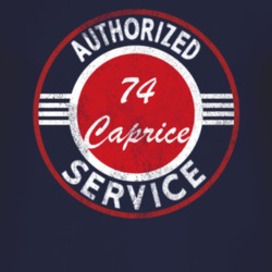 Authorized Service 1974 Chevy Caprice Distressed Look Dark T Shirt